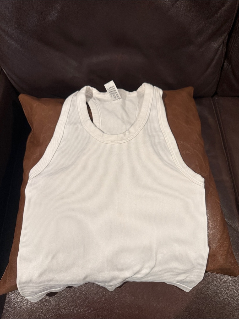 90 Degree By Reflex White Ribbed Tank Top - Women's Athletic Layer